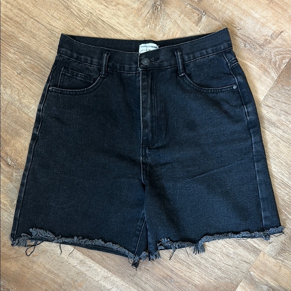 Black Denim Women Shorts